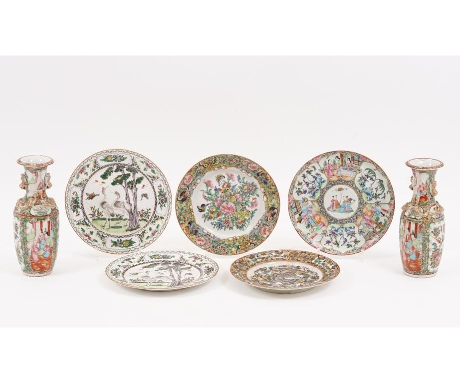 Pair of Rose Medallion porcelain