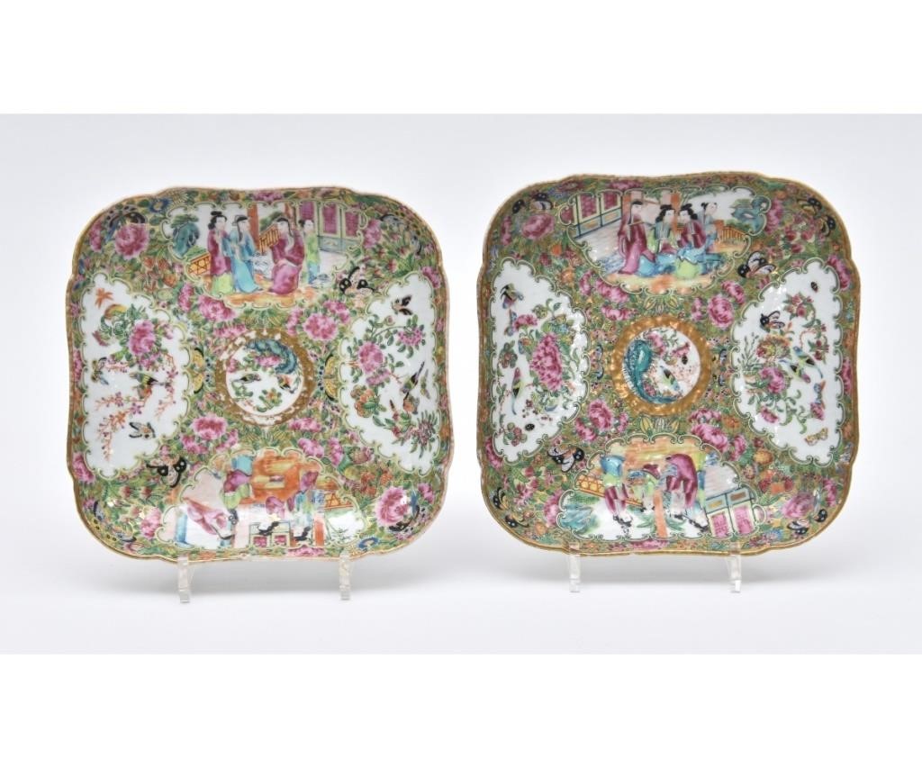 Pair of Rose Medallion square