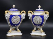 PAIR OF ROSENTHAL URNS WITH RA