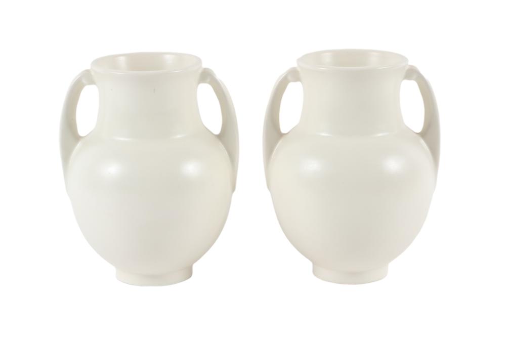 PAIR OF ROSEVILLE IVORY HANDLED