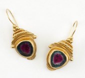 PAIR OF ROSS COPPELMAN 18KT YE