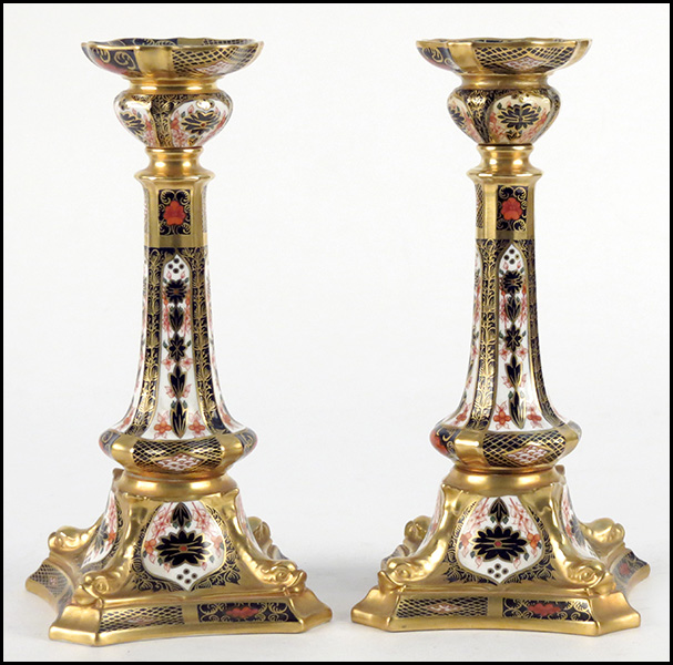 PAIR OF ROYAL CROWN DERBY PORCELAIN