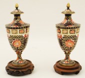 PAIR OF ROYAL CROWN DERBY CAPP
