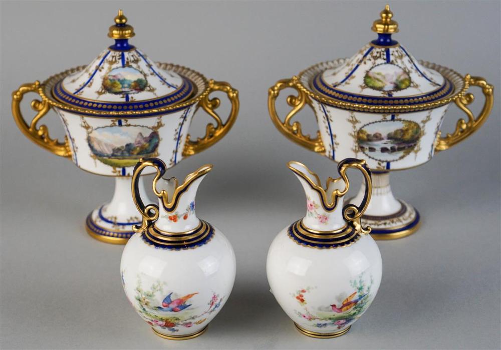 PAIR OF ROYAL CROWN DERBY LANDSCAPE