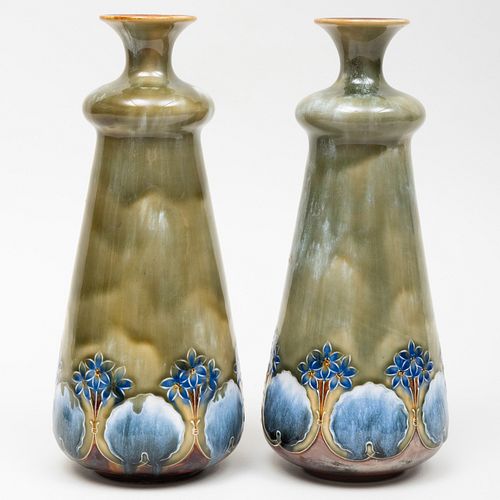 PAIR OF ROYAL DOULTON ART NOUVEAU