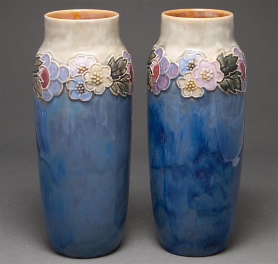 Pair of Royal Doulton art pottery