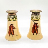 PAIR OF ROYAL DOULTON CANDLEST