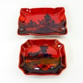 PAIR OF ROYAL DOULTON FLAMBE N