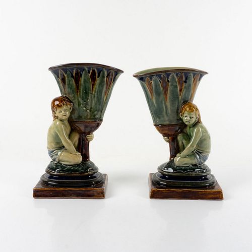 PAIR OF ROYAL DOULTON LAMBETH