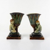 PAIR OF ROYAL DOULTON LAMBETH