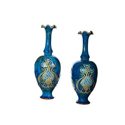 PAIR OF ROYAL DOULTON STONEWARE