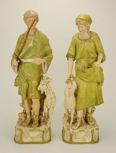 PAIR OF ROYAL DUX PORCELAIN