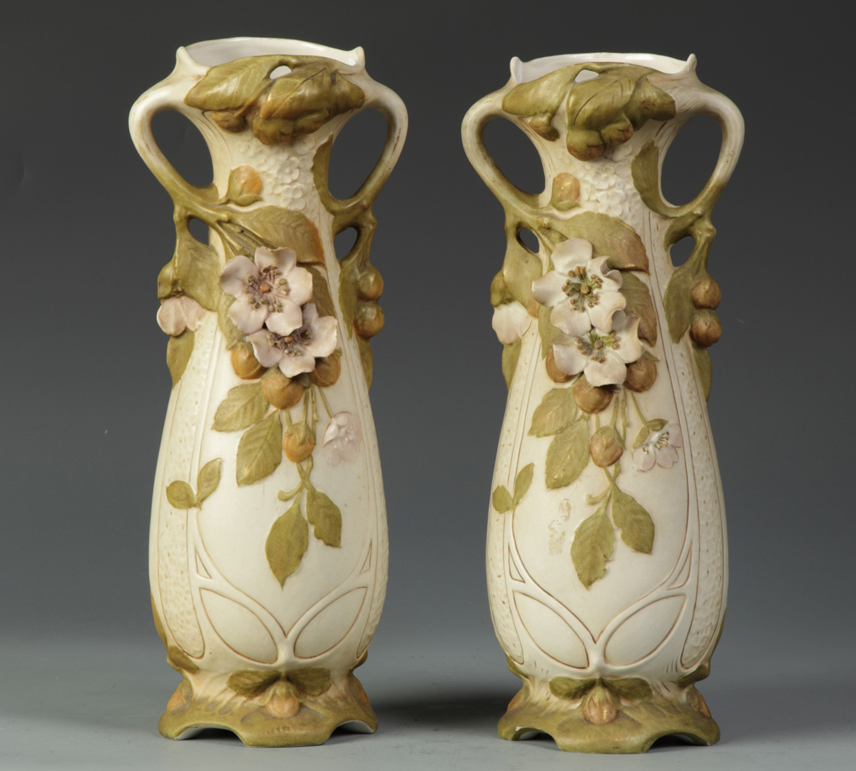 Pair of Royal Dux Vases 585. Pair
