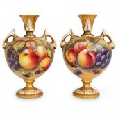 PAIR OF ROYAL WORCESTER AMPHOR