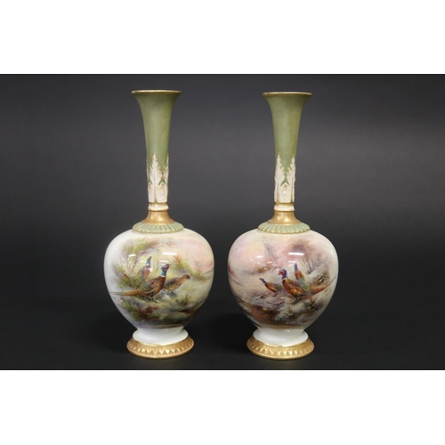 Pair of Royal Worcester fluted