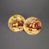 Pair of Royal Worcester Fruit