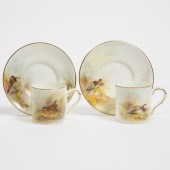 Pair of Royal Worcester Game B