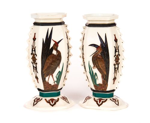 PAIR OF ROYAL WORCESTER PORCELAIN