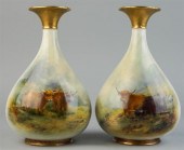 PAIR OF ROYAL WORCESTER VASES,