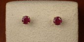 PAIR OF RUBY AND FOURTEEN KARA
