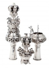 PAIR OF RUSSIAN .875 SILVER TO