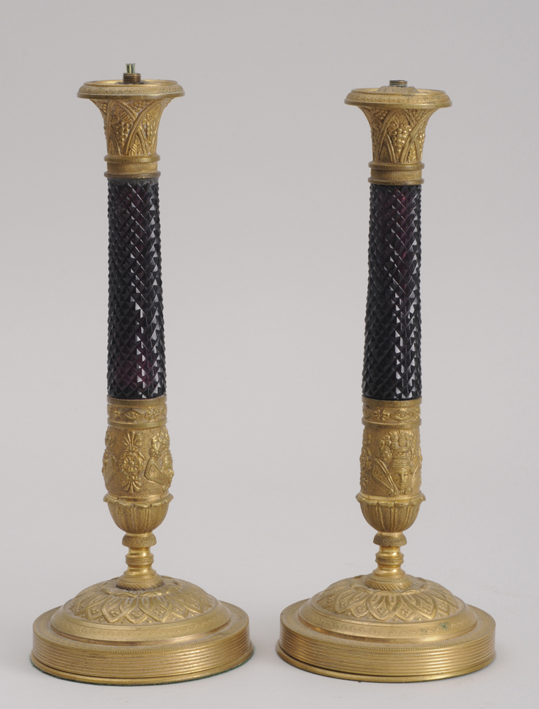 PAIR OF RUSSIAN GILT-BRONZE-MOUNTED