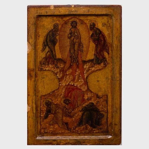 PAIR OF RUSSIAN ICONS DEPICTING THE