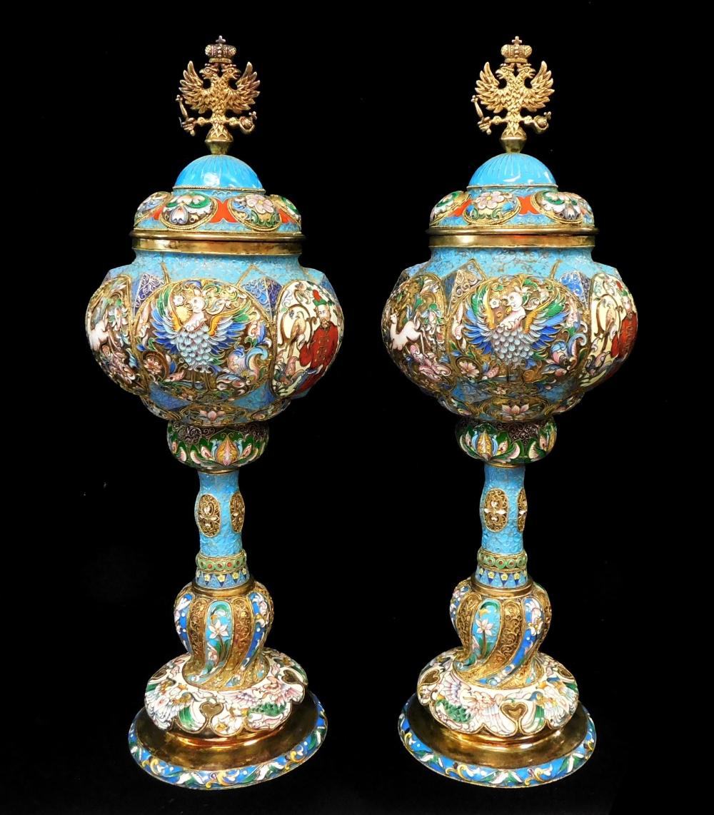 PAIR OF RUSSIAN IMPERIAL STYLE