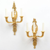 PAIR OF RUSSIAN ORMOLU THREE-B