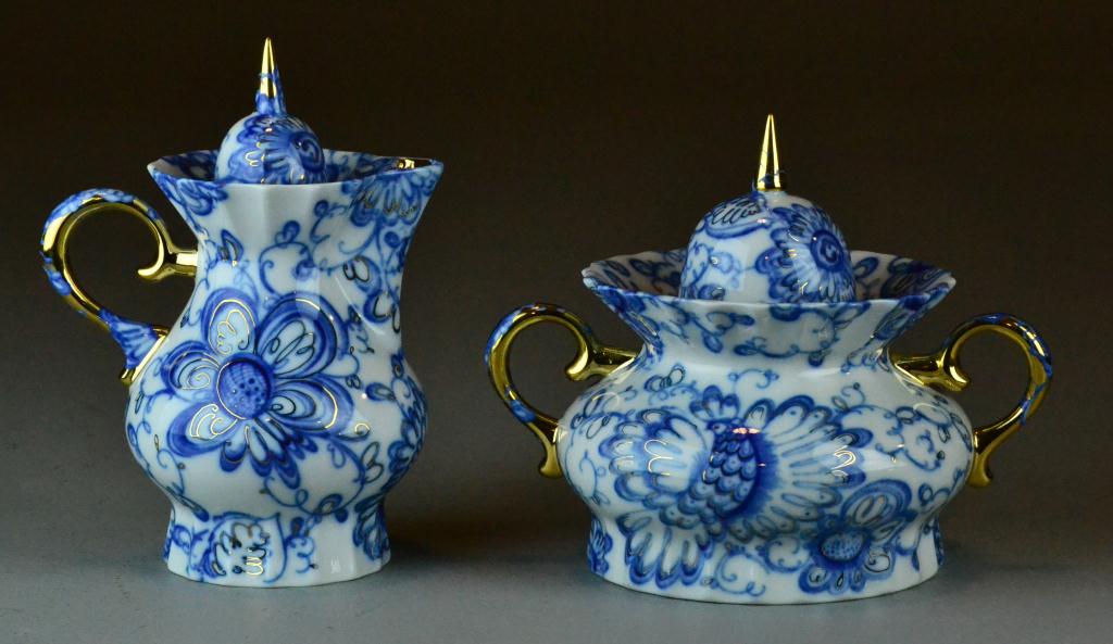 Pair of Russian Porcelain Creamer &