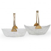 PAIR OF RUSSIAN SILVER AND CRY