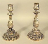 Pair of Russian silver repouss