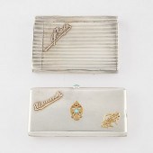 PAIR OF RUSSIAN SILVER SIGNATU