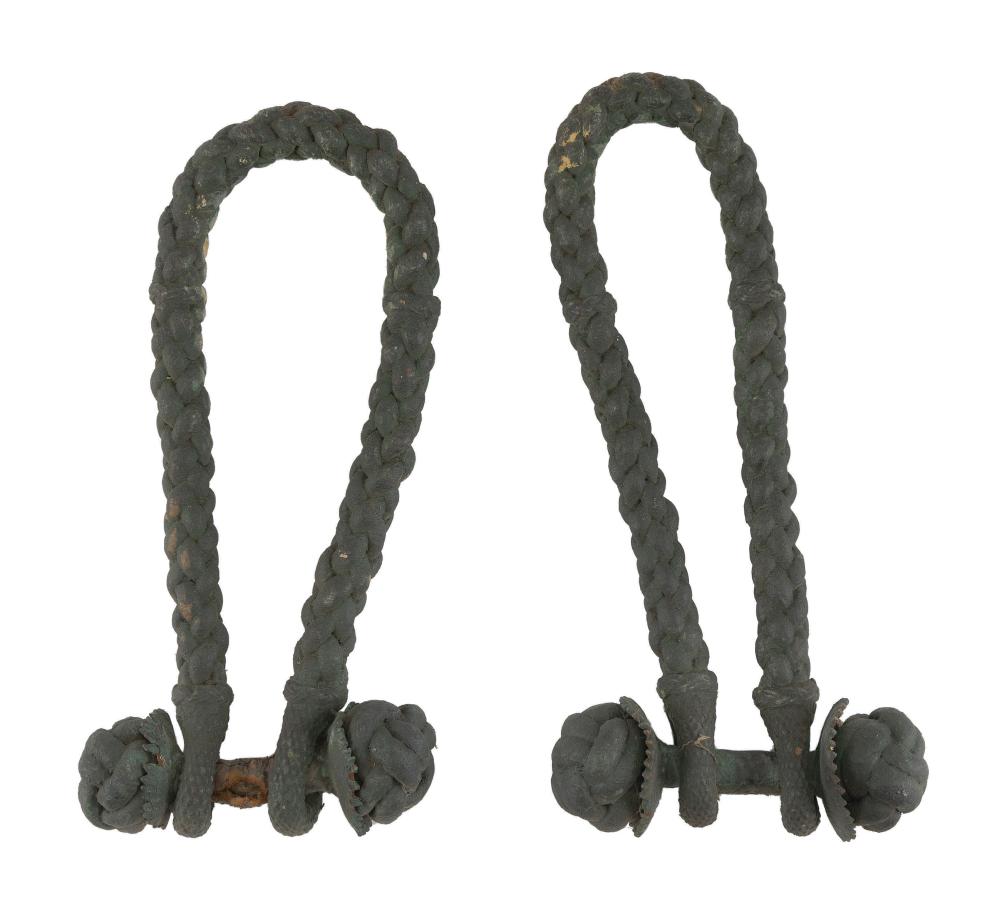 PAIR OF SAILOR-MADE ROPEWORK