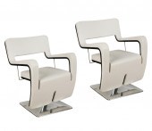 PAIR OF SALON SWIVEL CHAIRSPai