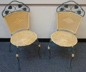 PAIR OF SALTERINI STYLE GREEN
