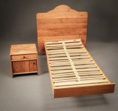 PAIR OF SAM MALOOF WALNUT AND