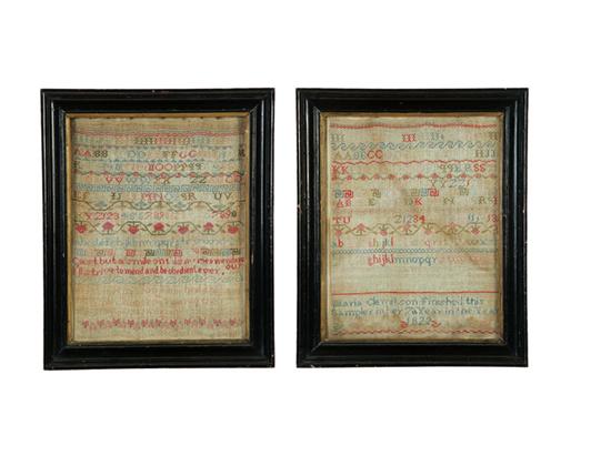 PAIR OF SAMPLERS.  Mary and Marie