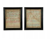 PAIR OF SAMPLERS.  Mary and Ma