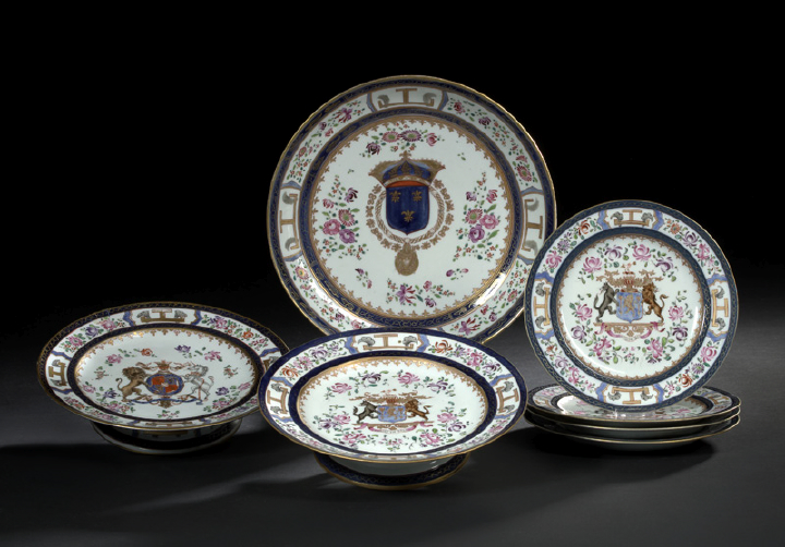Pair of Samson Armorial Porcelain