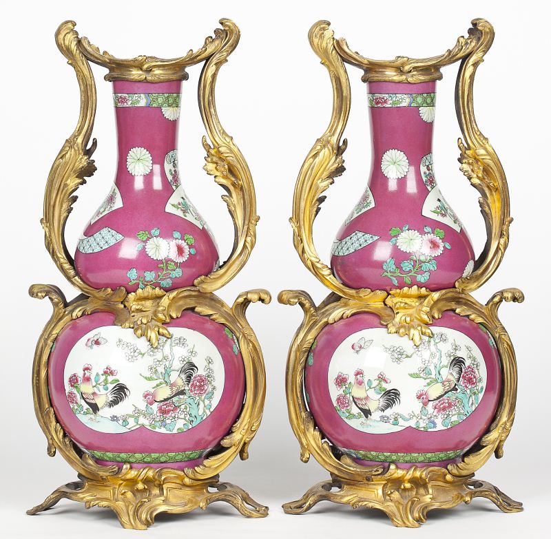 Pair of Samson Ormolu Mounted