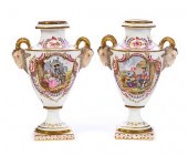 PAIR OF SAMSON PORCELAIN VASES