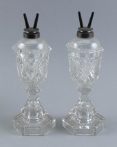 PAIR OF SANDWICH CLEAR FLINT G
