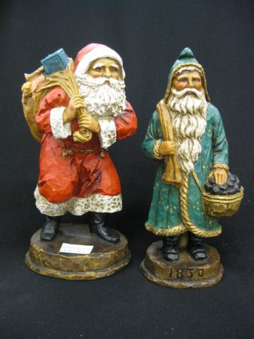 Pair of Santa Figurines 8 1/2''.