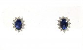 PAIR OF SAPPHIRE AND DIAMOND S