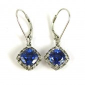 PAIR OF SAPPHIRE AND DIAMOND D