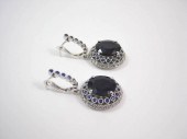 PAIR OF SAPPHIRE AND DIAMOND D