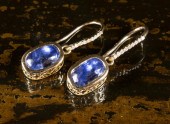 PAIR OF SAPPHIRE AND DIAMOND D