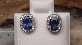 PAIR OF SAPPHIRE AND DIAMOND E