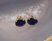 PAIR OF SAPPHIRE AND FOURTEEN